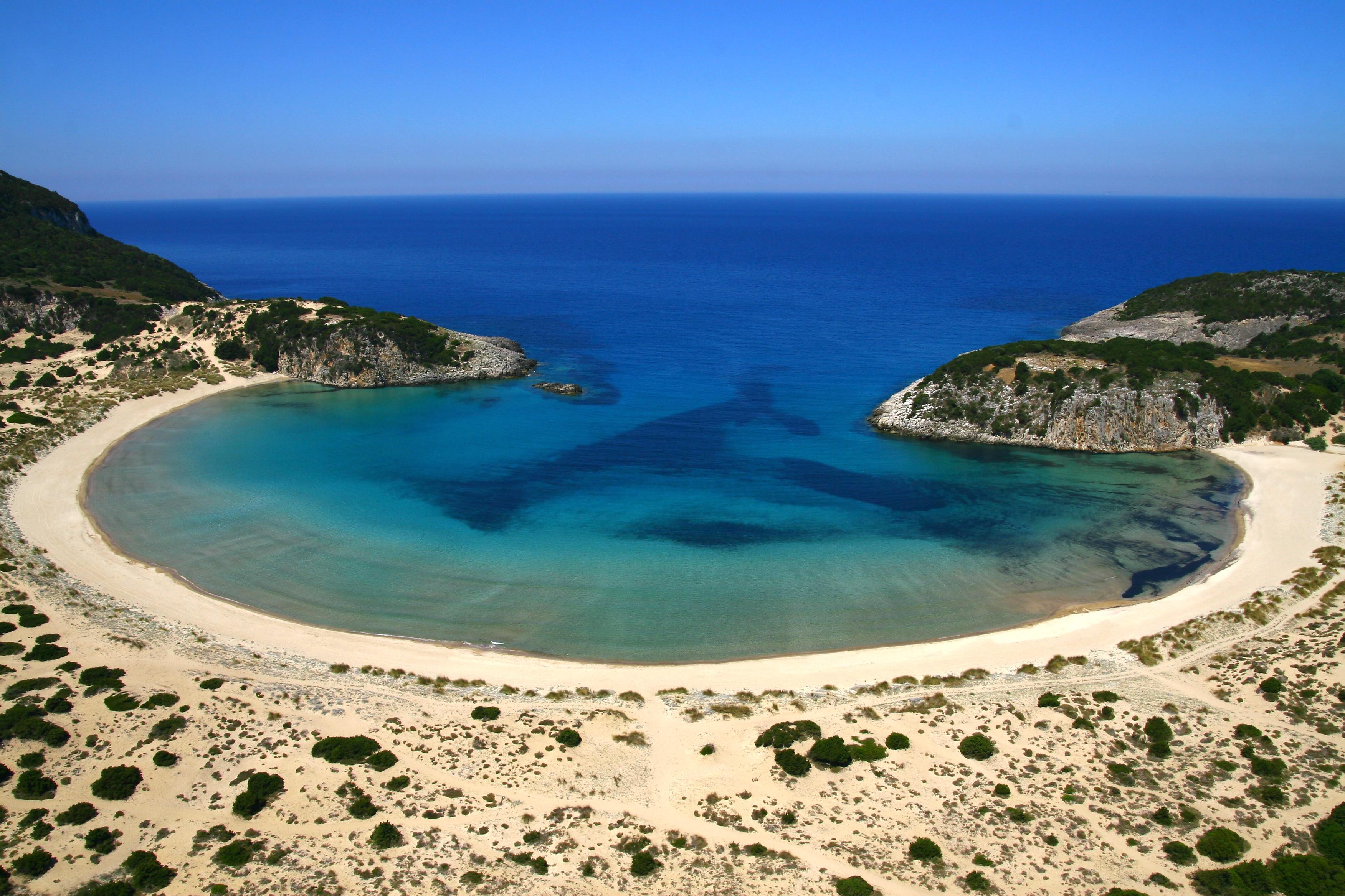 Voidokilia-Bucht nahe Costa Navarino auf dem Peloponnes