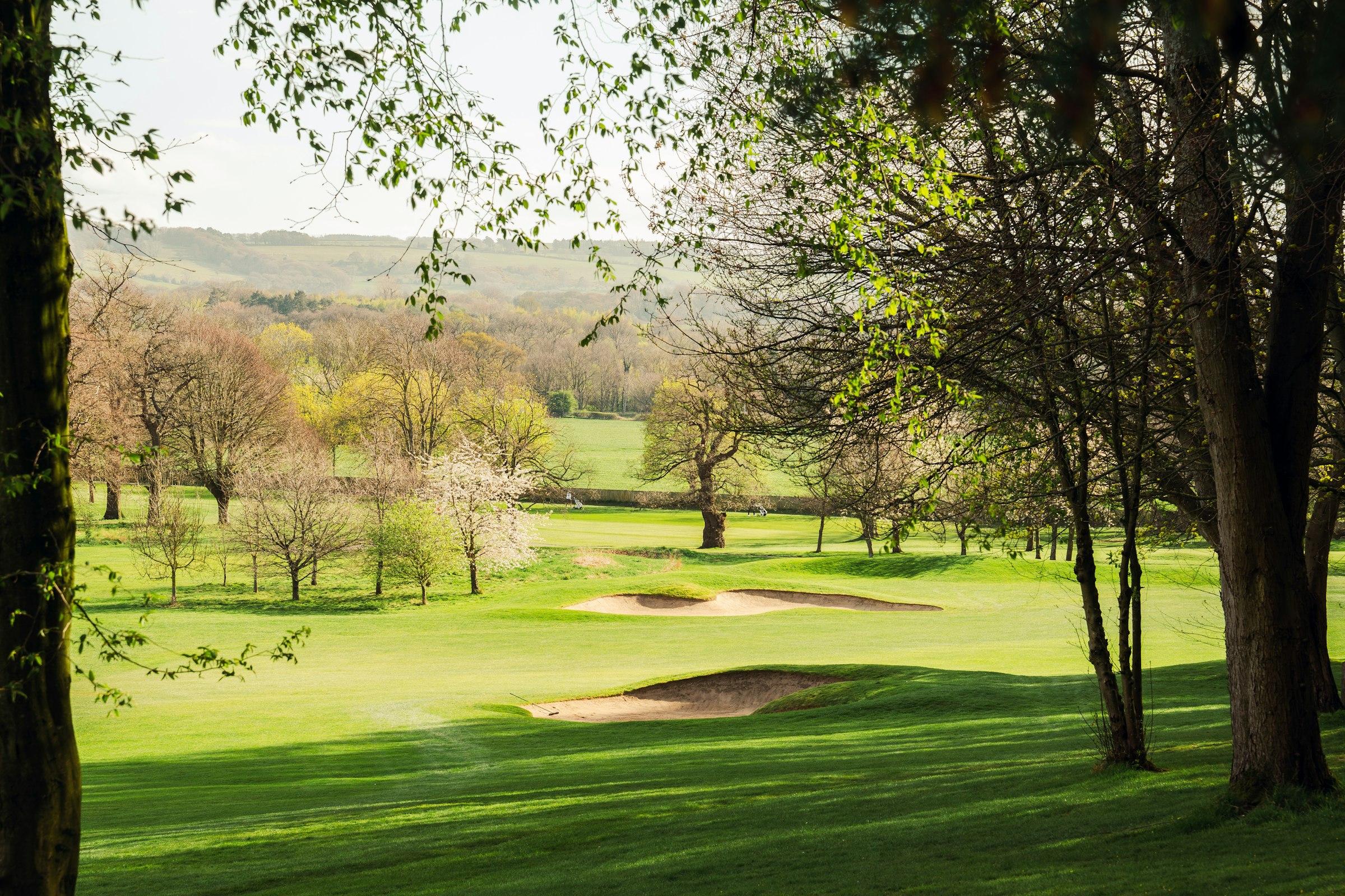 Parkland-Golfplatz mit Grün und Sandbunkern, Symbolbild – nicht das Hotel ROBINSON SOMA BAY